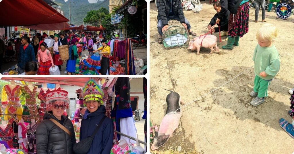 Dong Van Ethnic Market on Sunday morning